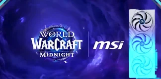 A imagem é uma exibição da futura placa de vídeo inspiradada em World of Warcraft: Midnight