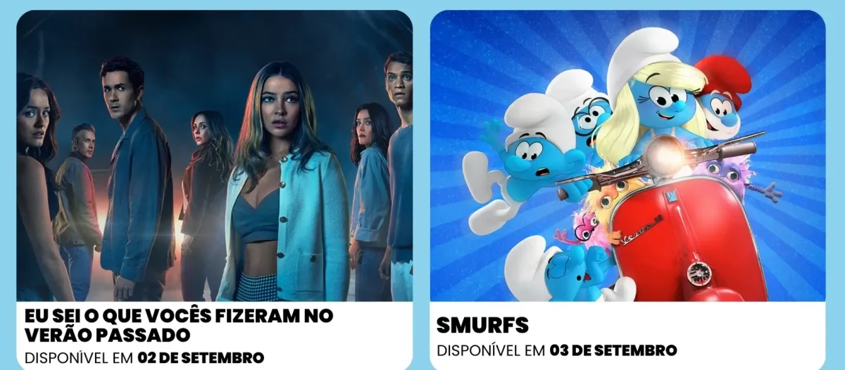 Lançamentos Prime Video Setembro 2025 - Estreias de Filmes e Séries no Brasil 3 Eu Sei O Que Vocês Fizeram No Verão Passado e Smurfs lançamento streaming setembro de 2025