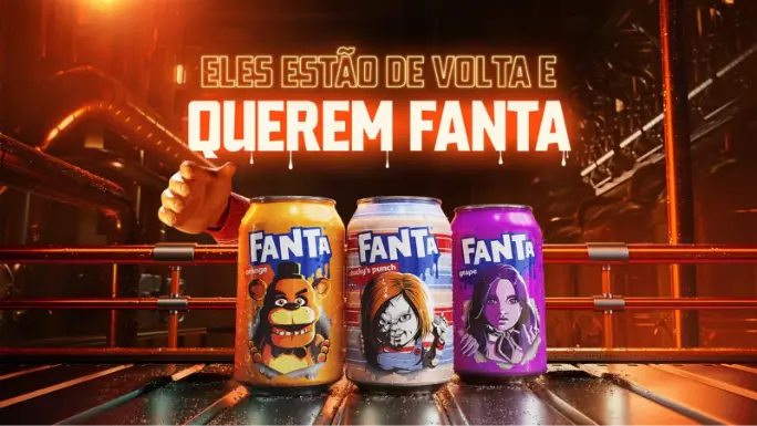 Fanta lança latas colecionáveis de Halloween com Chucky, M3gan e Freddy Fazbear no Brasil 1 Latas Colecionáveis da Fanta inspiradas na temática Halloween