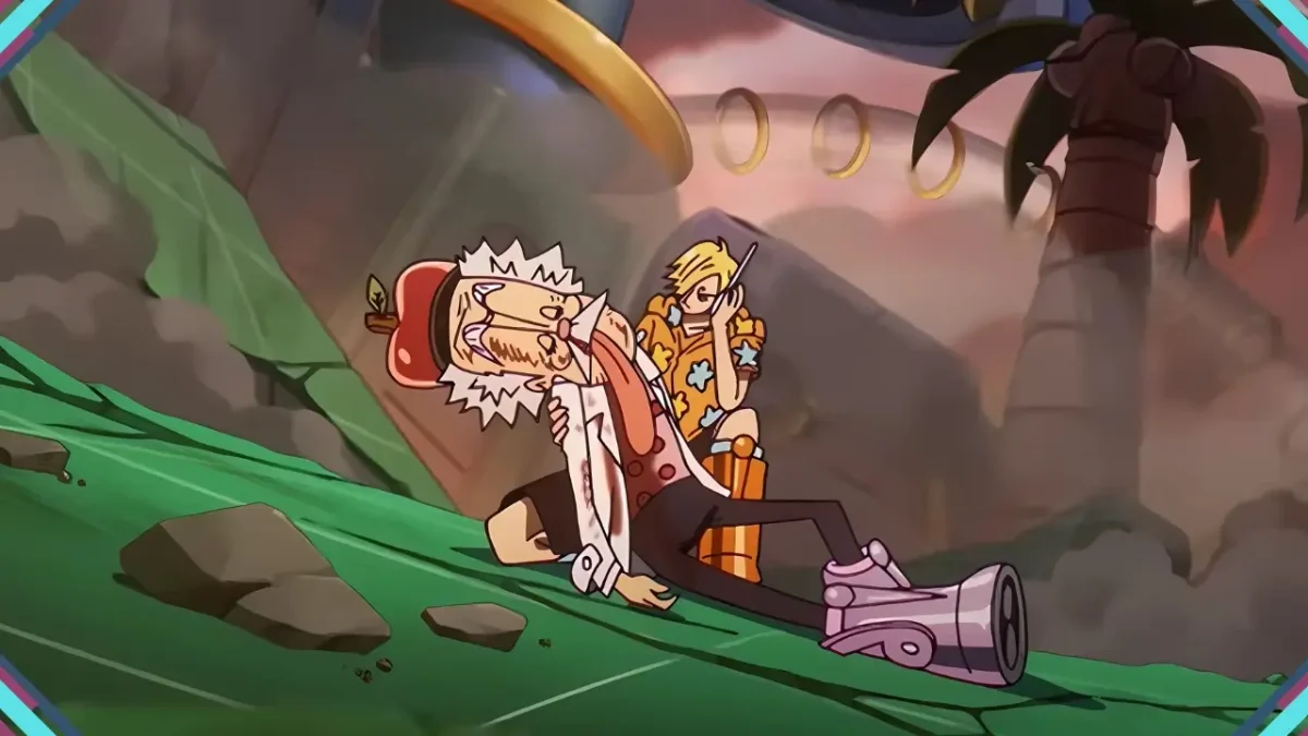 Sanji segurando Vegapunk no episódio 1143 de One Piece