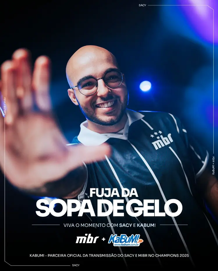 MIBR anuncia parceria com Sacy e KaBuM! para o VALORANT Champions 2025 1 Sacy nos bastidores do VALORANT Champions 2025 com KaBuM! e MIBR