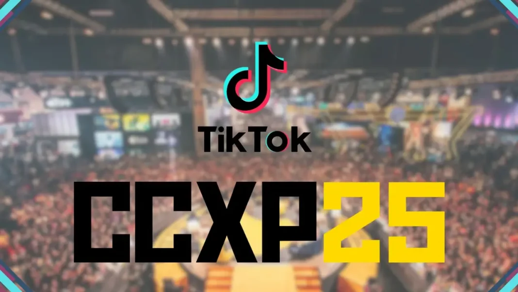 Lounge Creators by TikTok na CCXP25 com influenciadores produzindo conteúdo de cultura pop