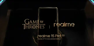 A imagem martphone realme 15 Pro Game of Thrones