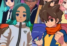 Inazuma Eleven: Victory Road lançamento e detalhes do jogo Personagens de Inazuma Eleven: Victory Road em uma partida intensa, com animação feita pelo estúdio MAPPA.