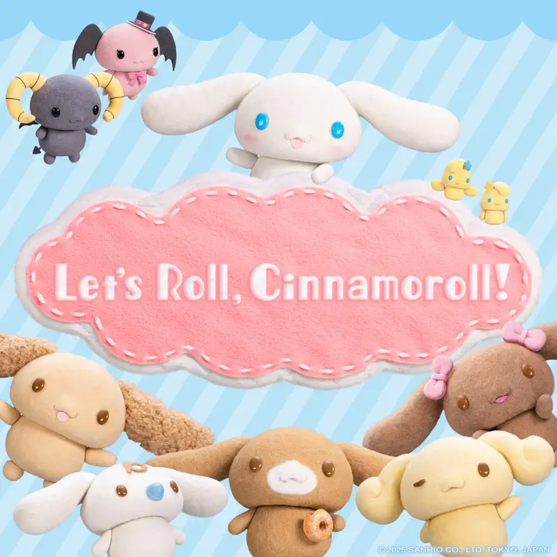 Pôster oficial da série stop-motion “Let’s Roll, Cinnamoroll”