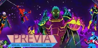 Personagens e vilão em destaque da demo de Marvel Cosmic Invasion
