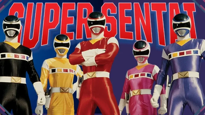 Foto promocional de uma equipe Super Sentai: cinco heróis com trajes coloridos e capacetes, em pose de ação sobre fundo urbano. A imagem ilustra um artigo que relata rumores do possível fim da franquia Super Sentai no Japão.