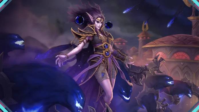Arte oficial de World of Warcraft: Midnight destacando o novo teste beta e o clima sombrio da expansão.