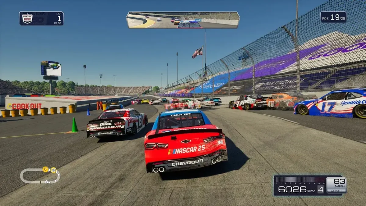 NASCAR 25 corrida jogo