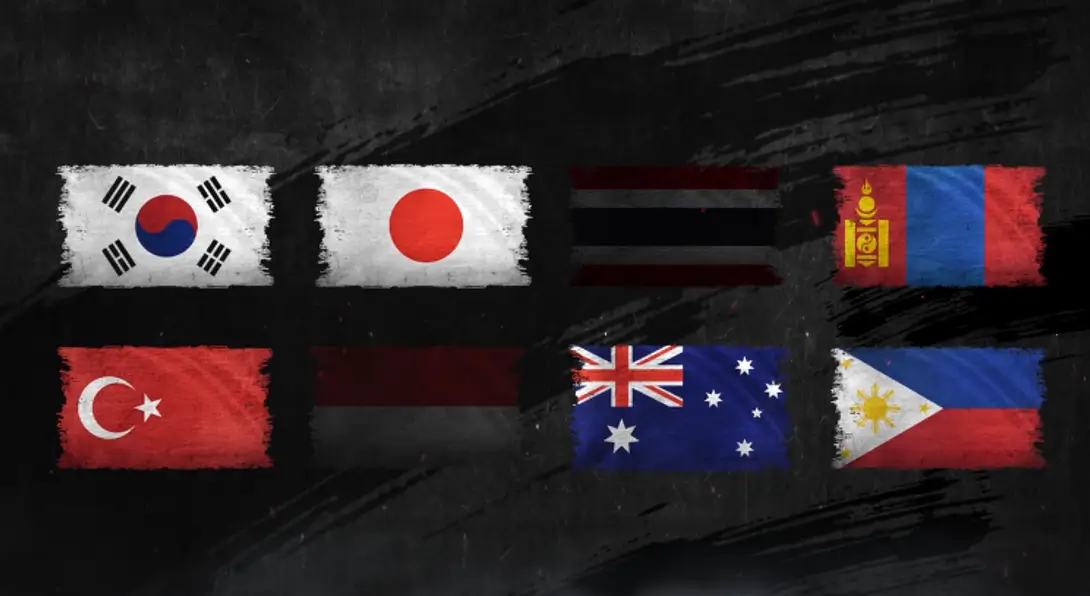 A Batalha dos 100: Ásia e os países eliminados antes da final 2 A Batalha dos 100: Ásia: eliminados na primeira fase países