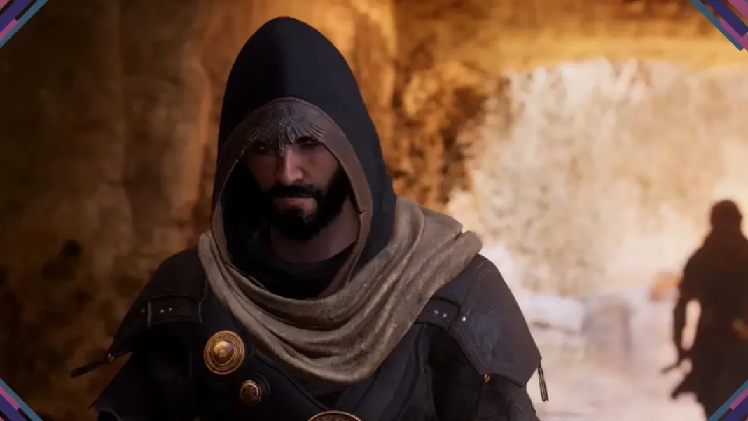 Basim em destaque observando o novo cenário introduzido na expansão Valley of Memory.