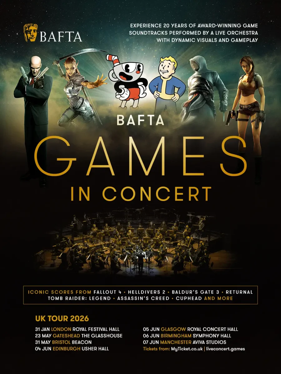 BAFTA Games in Concert 2026: adiciona Helldivers 2, Returnal, Fallout 4 e mais 1 Line-up com os jogos e datas da turnê BAFTA Games in Concert 2026 no Reino Unido.