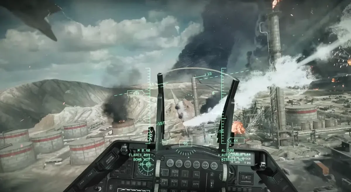 Battlefield 6 oferece teste gratuito para todos os usuários 2 Avião de combate de Battlefield 6 sobrevoando o mapa Eastwood