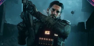 Cena de Call of Duty: Black Ops 7 mostrando soldados em combate, destacando o estilo experimental e visual intenso do jogo.