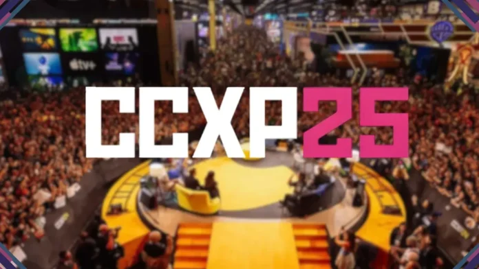Logo oficial da CCXP25, a Comic Con Experience 2025, que acontece em São Paulo. A imagem ilustra a análise completa sobre se vale a pena participar do maior evento geek do Brasil e um dos maiores do mundo.