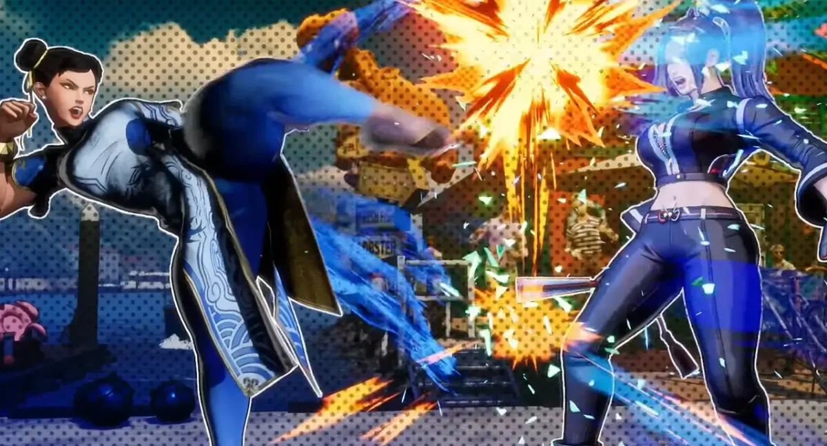 Chun-Li enfrenta Mai em um duelo intenso em Fatal Fury: City of the Wolves