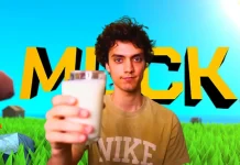 DaniDev, criador de Muck reaparece após Megabonk deixar o TGA 2025 DaniDev em Muck segurando o famoso leite na paisagem do jogo.