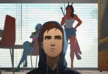 Chegaram os novos episódios 5 e 6 de Dispatch no PS5 e Steam Robert Robertson em cena dos episódios 5 e 6 de Dispatch, preparado para liderar sua equipe em uma nova missão.