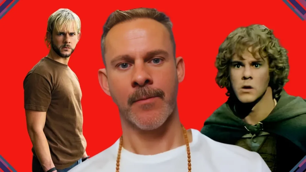 Dominic Monaghan em pose descontraída, olhando para a câmera ou interagindo com o público. Confirmado na CCXP25