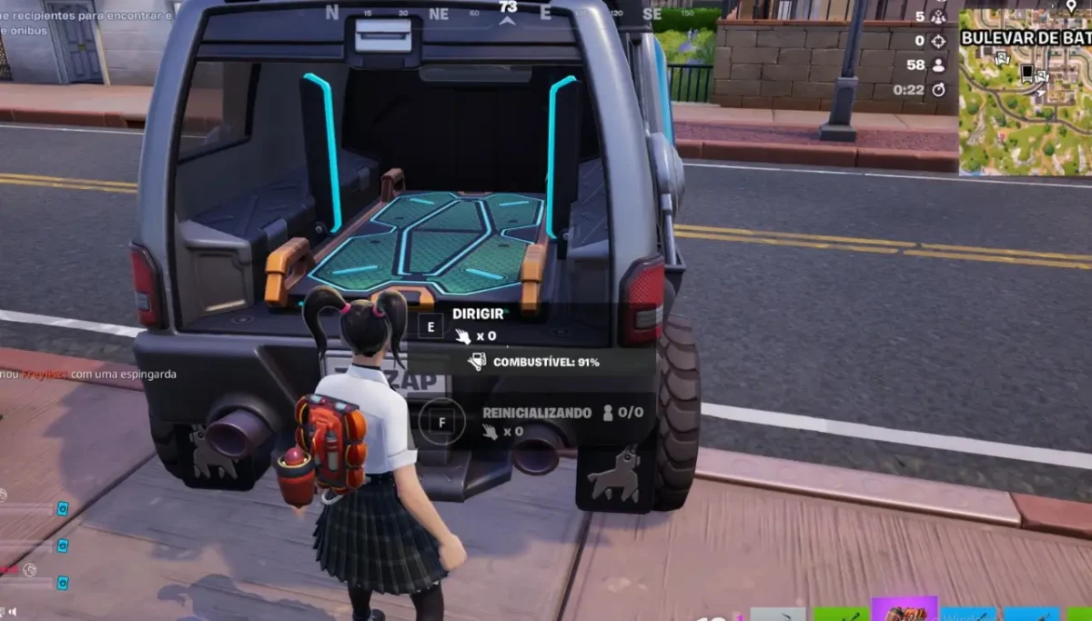 Fortnite Capítulo 7 vans transformada em ambulância.