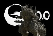 O Retorno do Rei dos Monstros em teaser de Godzilla Minus Zero Montagem do Godzilla do filme Godzilla Minus One com logotipo criado do Godzilla Minus Zero, celebrando o retorno do Rei dos Monstros