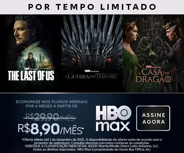 Black Friday HBO Max: 70% de desconto por 6 meses 1 Black Friday 2025 HBO Max: 70% de desconto por 6 meses em todos os planos