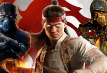 Montagem mostrando as capas de Mortal Kombat X, Mortal Kombat 11 e Mortal Kombat 1 com seus personagens principais.