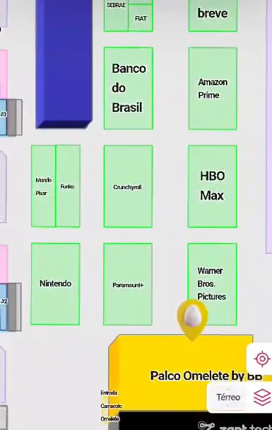 Estande da Nintendo aparece no mapa oficial da CCXP25 1 Mapa oficial CCXP25 estandes incluindo da Nintendo.
