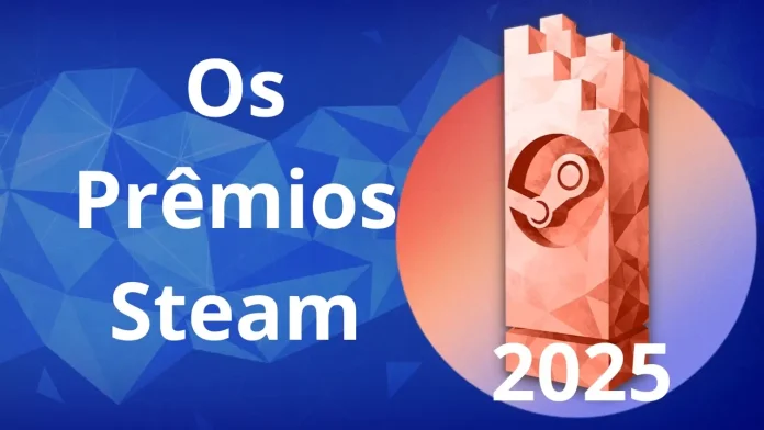 Troféu do Prêmio Steam 2025 exibido em destaque.