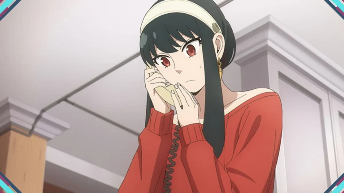 Prévia do 8º episódio da 3ª temporada de Spy x Family, cena da Yor ao tele fone