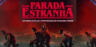 Personagens de Stranger Things na Parada Estranha em São Paulo