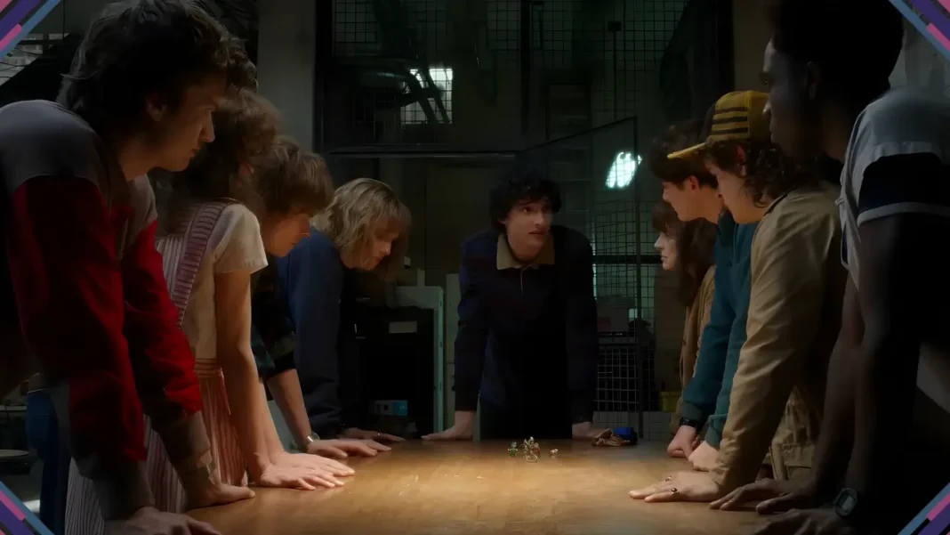 A imagem é uma chamada para o calendário do cronograma oficial de episódios da série Stranger Things temporada 5 e final na Netflix.