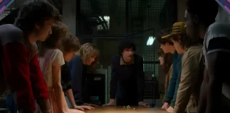 A imagem é uma chamada para o calendário do cronograma oficial de episódios da série Stranger Things temporada 5 e final na Netflix.