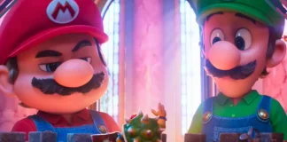 Mario flutua no espaço em cena do trailer de The Super Mario Galaxy: O Filme, revelado pela Nintendo em evento global.