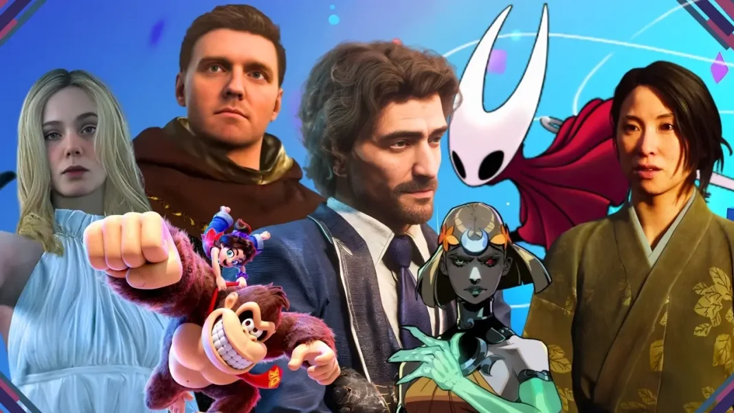 Gráfico dos indicados ao The Game Awards 2025 com destaque para Silksong, Clair Obscur e Death Stranding 2.