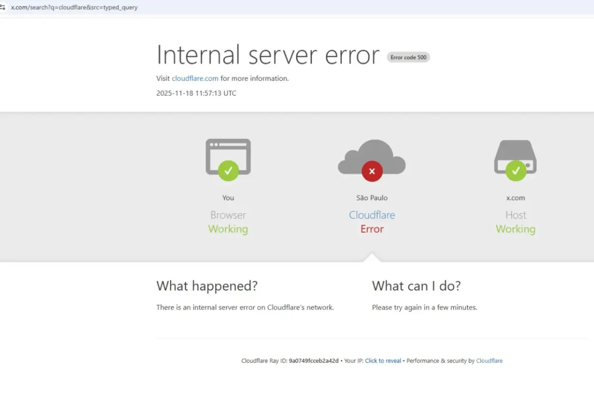 Erro de acesso no X com problema do Clouflare