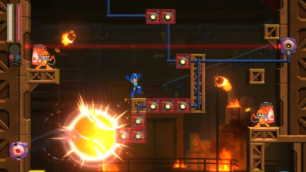 Mega Man 11 finalmente recebe localização em português brasileiro 1 Mega Man 11 gameplay cena do jogo