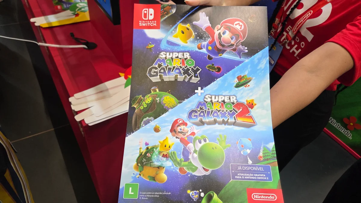nintendo ccxp25 brinde poster mario galaxy 1 2