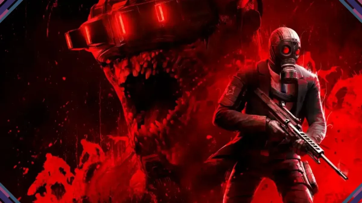 Killing Floor 3 no PS5 com combate intenso contra hordas de inimigos em cenário sombrio