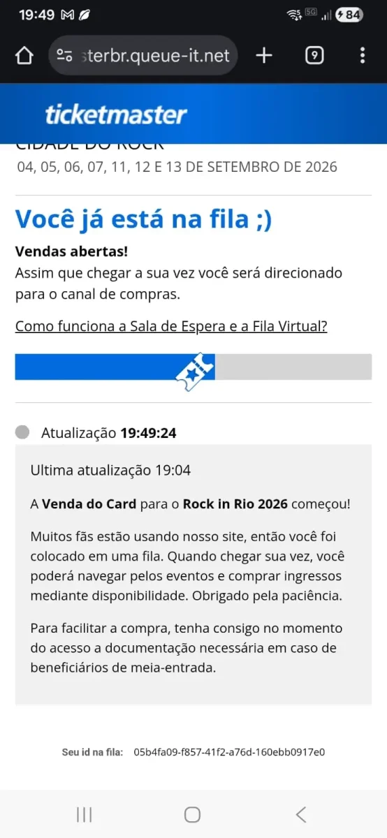 Após longas filas, Rock in Rio Card 2026 esgota em menos de uma hora 1 Rock in Rio 2026: venda do card antecipado acaba em minutos