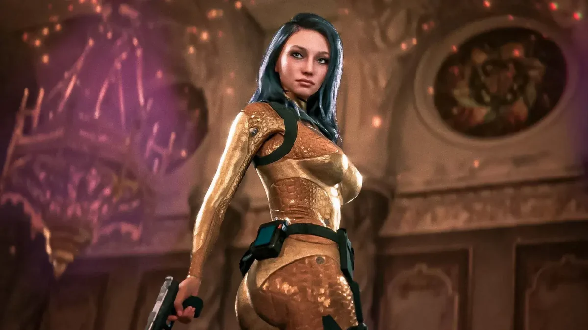 CODE VIOLET uma das roupas da protagonista do jogo