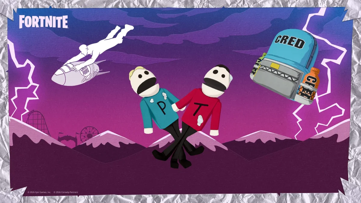 Item cosmético inspirado em Terrance e Phillip no Fortnite