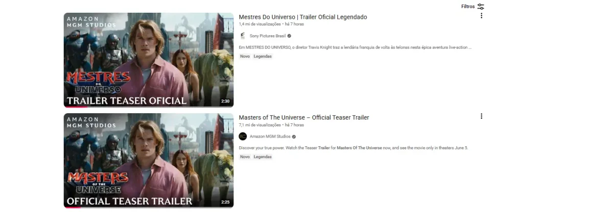 Trailer de Mestres do Universo é sucesso de visualizações 1 He-Man, Teela e Pacato em cena do trailer de Mestres do Universo com milhões de visualizações no YouTube