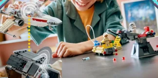 Smart Brick da LEGO integrado a um set LEGO Star Wars com funções interativas