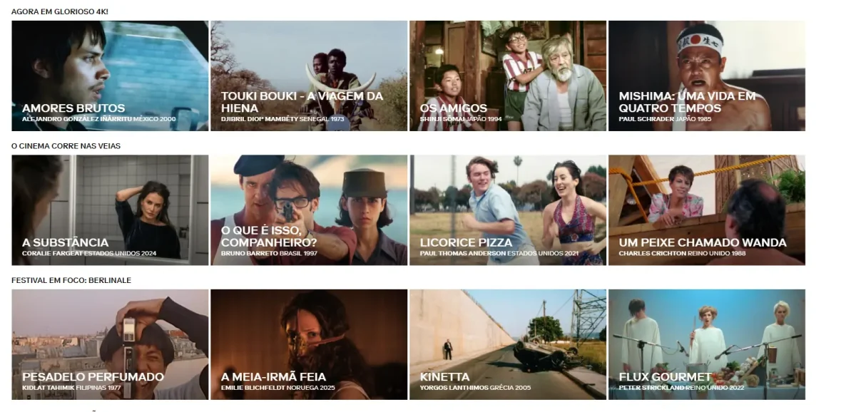 MUBI relança promoção de 3 meses por R$ 5 no Brasil por tempo limitado 1 Catálogo de filmes do MUBI plataforma de streaming