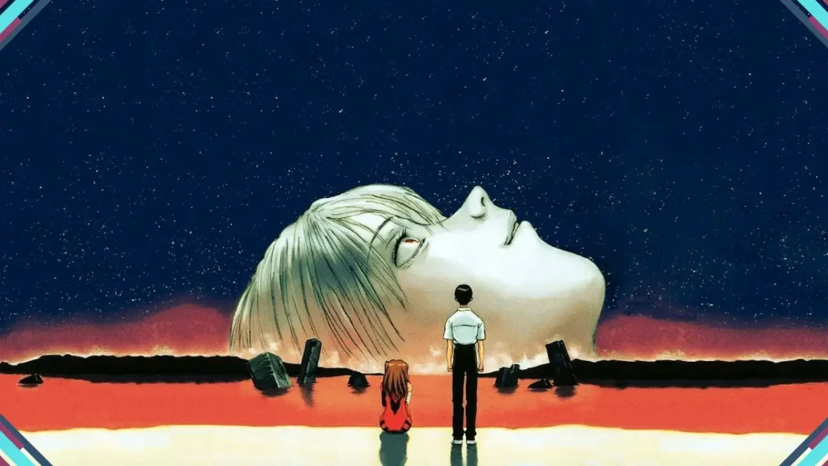 Uma cena de uma  das sagas de Evangelion