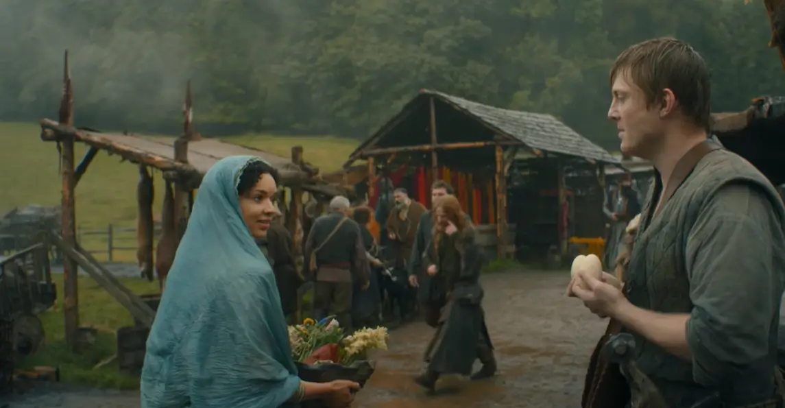 O Cavaleiro dos Sete Reinos: Episódio 2, Dunk e uma jovem donzela conversando com o cavaleiro