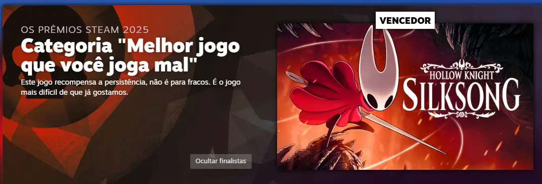 Silksong Categoria "Melhor jogo que você joga mal"