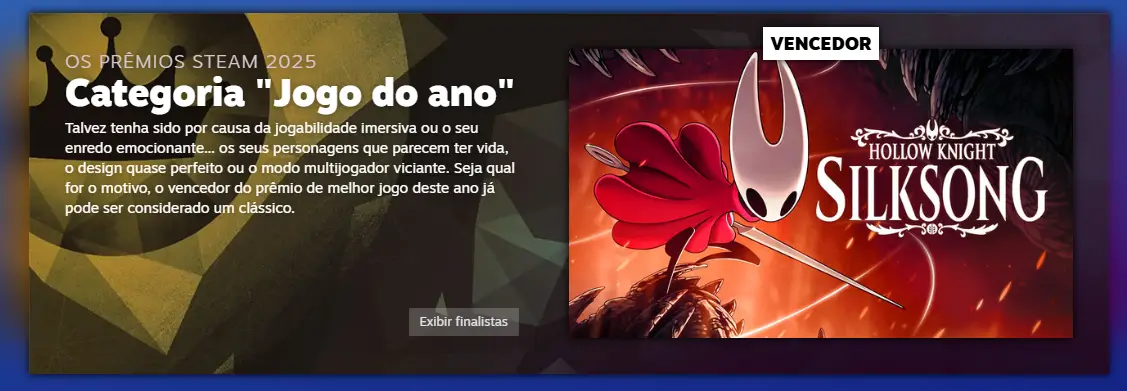Categoria "Jogo do ano" para Hollow Knight: Silksong