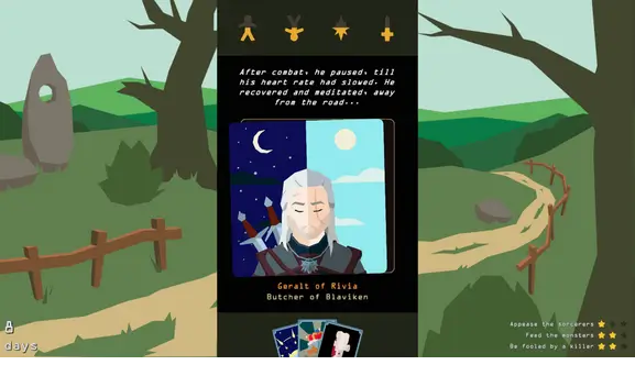 Sistema de escolhas por gestos em Reigns: The Witcher